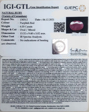 7.27 Ratti Natural new burma Ruby with Govt. Lab Certificate-(2331)